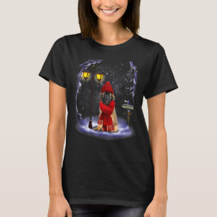 Leonberger Santa Snow Christmas Light Winter Pajam T-Shirt