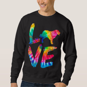 Leonberger Tie Dye Love Dog Mum Dad Sweatshirt