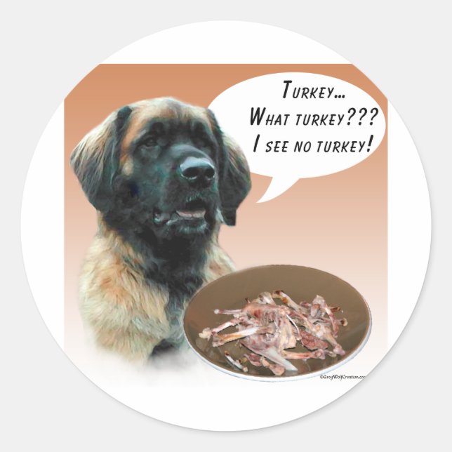 Leonberger Turkey Classic Round Sticker (Front)