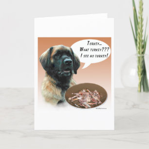 Leonberger Turkey Holiday Card