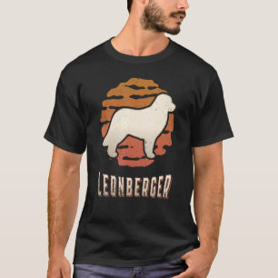 Leonberger Vintage Retro Classic Dog Sunset T-Shirt