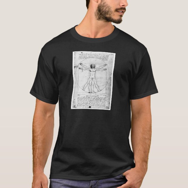 Leondardo Da Vinci Proportion Man T-Shirt (Front)