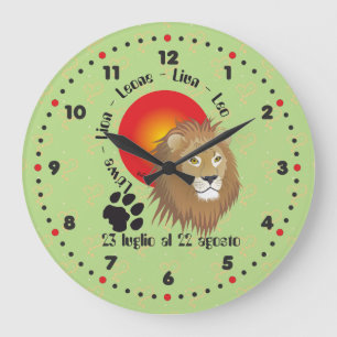 Leone 23 liglio-22 august Orologio Large Clock