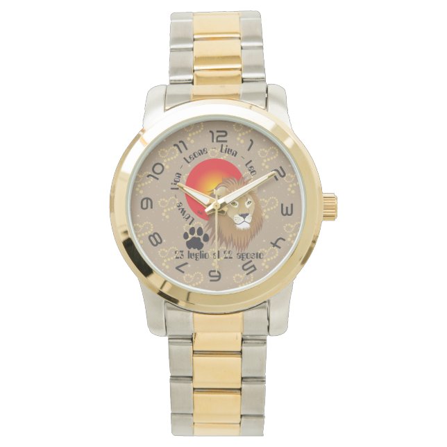 Leone 23 liglio-22 august Orologio Watch (Front)