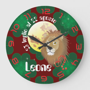 Leone 23 luglio al 22 agosto Orologio Large Clock