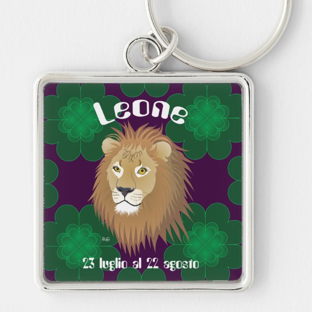 Leone 23 luglio al 22 agosto Portachiavi Key Ring (Front)