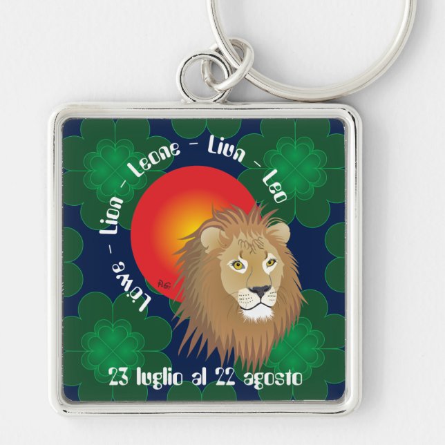 Leone 23 luglio al 22 agosto Portachiavi Key Ring (Front)