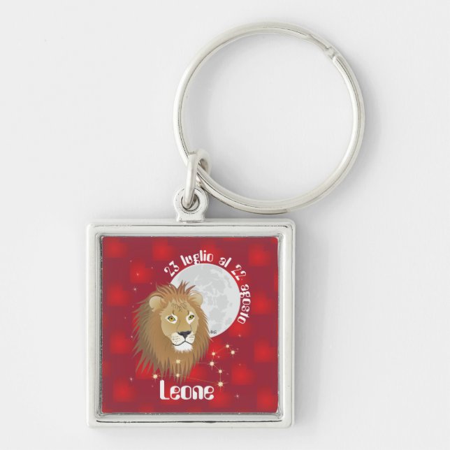 Leone 23 luglio al 22 agosto Portachiavi Key Ring (Front)