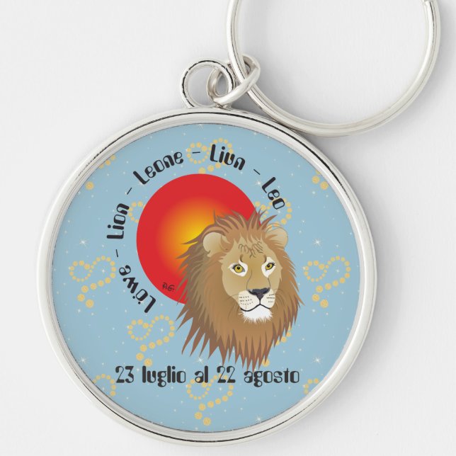 Leone 23 luglio al 22 agosto Portachiavi Key Ring (Front)