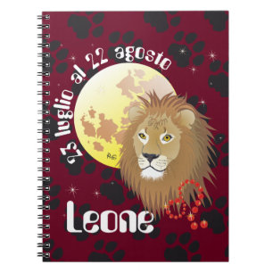 Leone 23 luglio al 22 agosto Taccuino Notebook
