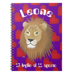 Leone 23 luglio al 22 agosto Taccuino Notebook