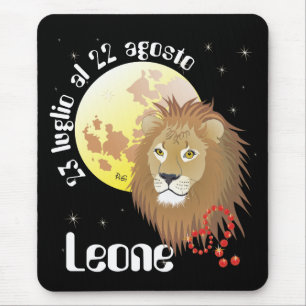 Leone 23 luglio al 22 agosto tappetini on mouse pad