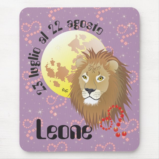 Leone 23 luglio al 22 agosto Tappetini per mouse Pad (Front)