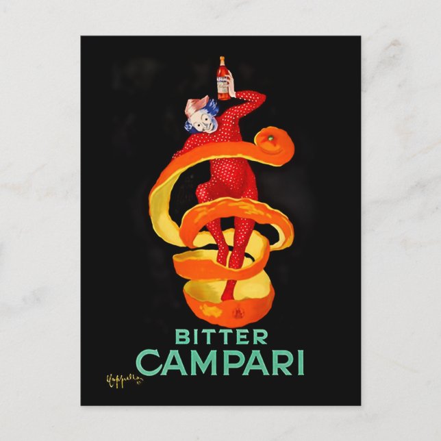 Leonetto Cappiello Bitter Orange Liqueur Poster Postcard (Front)
