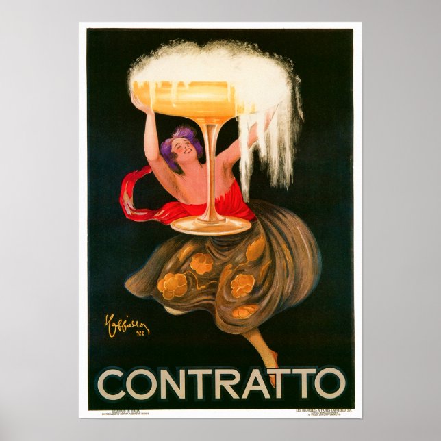 Leonetto Cappiello Contratto Liquor Advertisement Poster (Front)