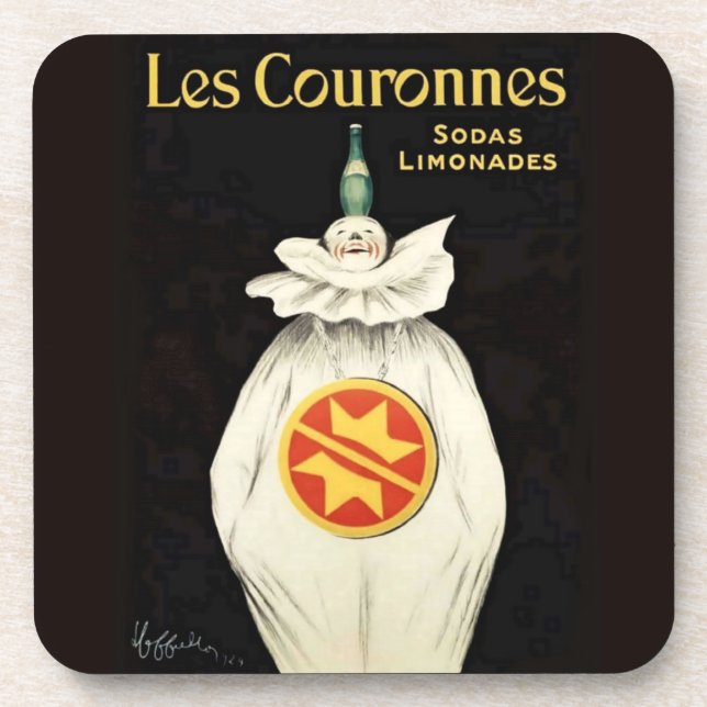 Leonetto Cappiello’s Crowns Soda Poster Coaster (Front)