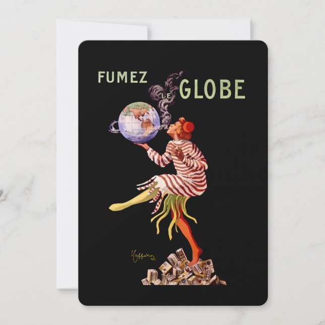 Leonetto Cappiello Smoking Advertising Poster Invitation (Front)