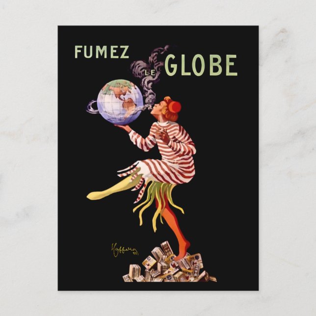 Leonetto Cappiello Smoking Advertising Poster Postcard (Front)