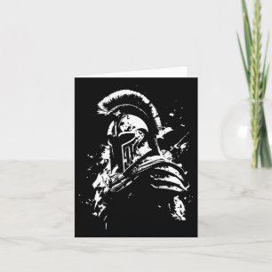 Leonidas Spartan Helmet Gym Sparta Workout Greek W Card