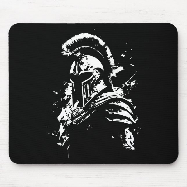 Leonidas Spartan Helmet Gym Sparta Workout Greek W Mouse Pad (Front)