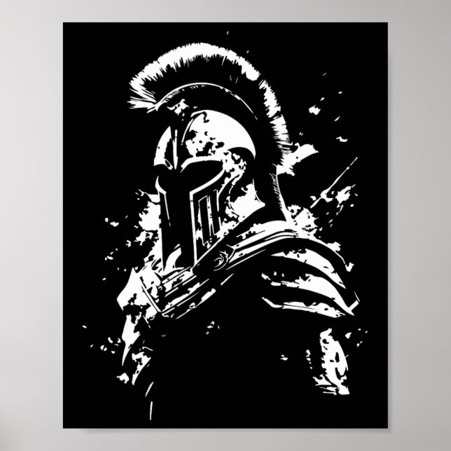 Leonidas Spartan Helmet Gym Sparta Workout Greek W Poster (Front)