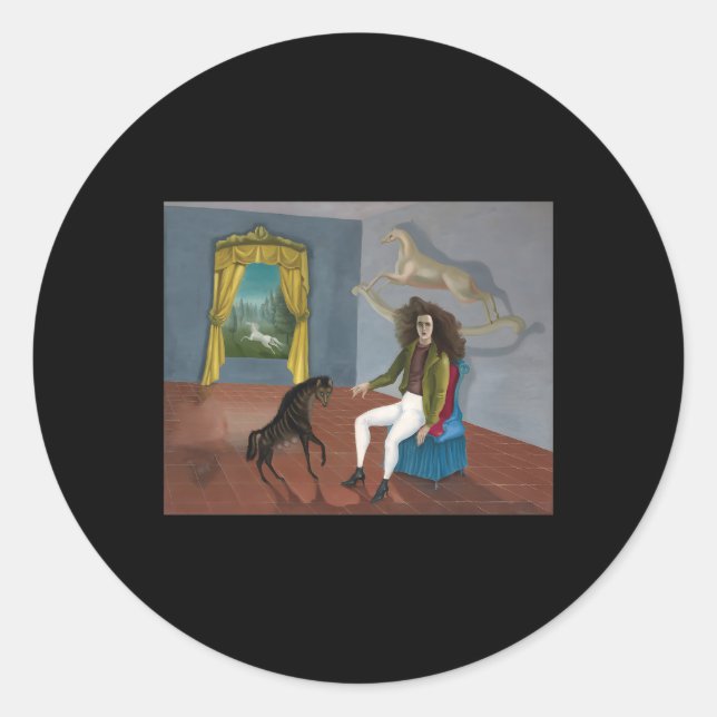 Leonora Carrington Self-Portrait Famous Surrealist Classic Round Sticker (Front)
