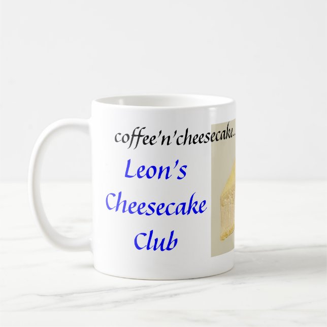 Leon's cheesecake club coffee mug (Left)