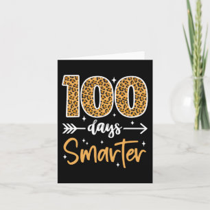 Leopard 100th Day Of School Teacher Kids 100 Days Card
