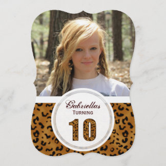 Leopard 10th Birthday: Picture:Party Invitation