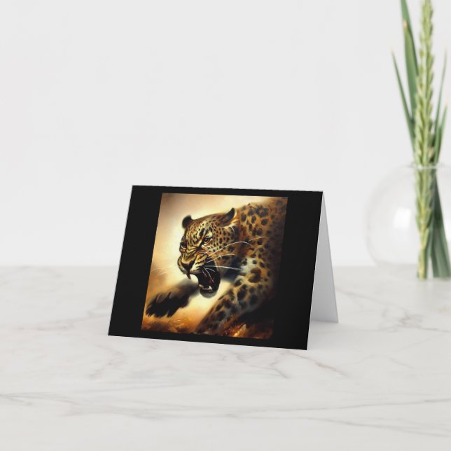 Leopard (11) Wild Cat  Card (Front)