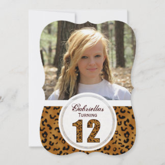Leopard 12th Birthday: Picture:Party Invitation