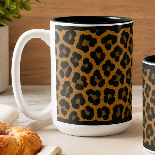 "LEOPARD" 15 OZ. TWO-TONE COFFEE MUG