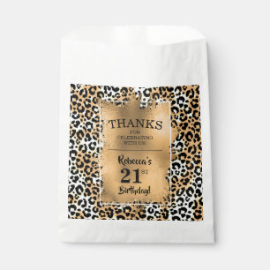 Leopard 21st Birthday Party Favour Bag