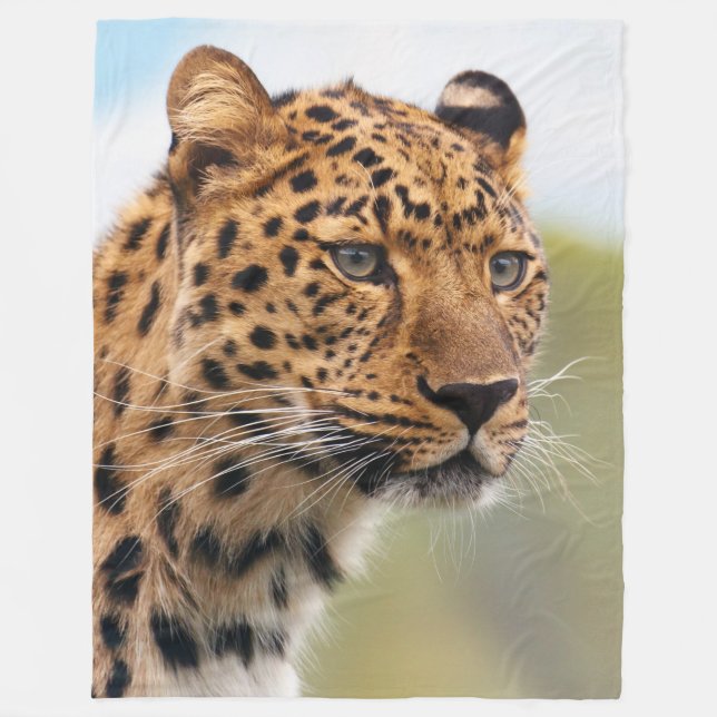 Leopard 3 fleece blanket (Front)