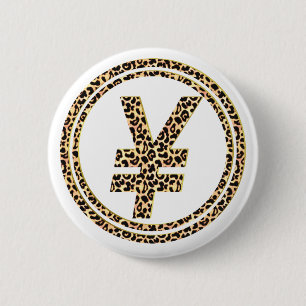 Leopard ¥ 6 cm round badge