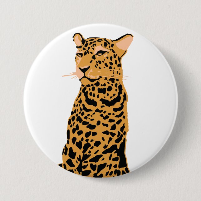 Leopard 7.5 Cm Round Badge (Front)