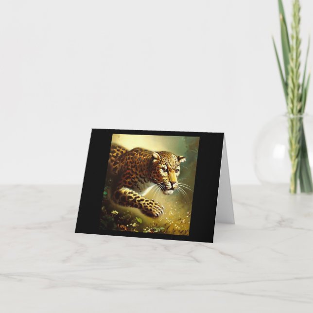 Leopard (7) Wild Cat  Card (Front)