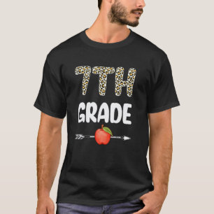 Leopard 7th Grade First Day Of School Teacher Stud T-Shirt