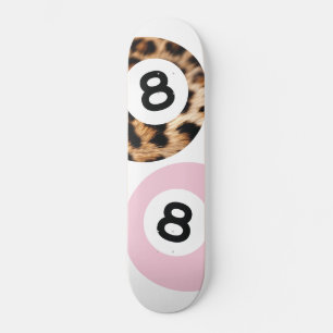 Leopard 8 Ball Chic Aesthetic Skateboard Wall Art