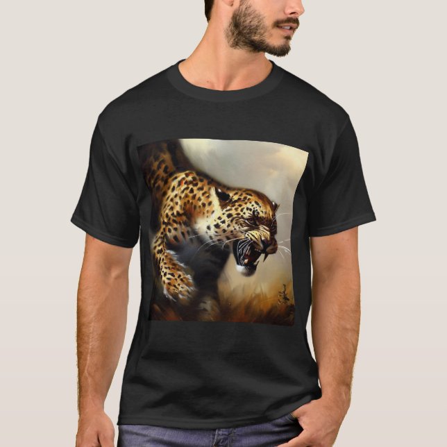 Leopard (8) Wild Cat  T-Shirt (Front)