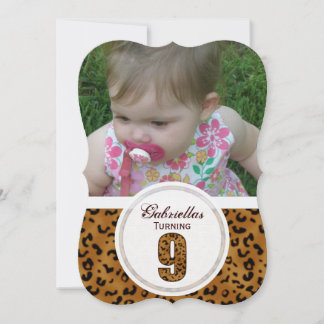 Leopard 9th Birthday: Picture:Party Invitation