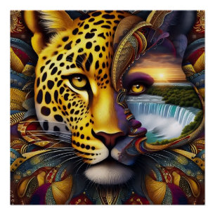 Leopard Abstract Art Poster