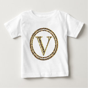 leopard alphabet V Baby T-Shirt