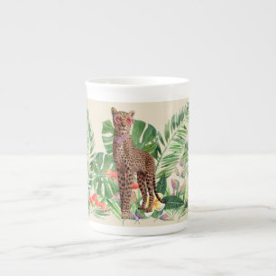Leopard Among the Ferns Bone China Mug
