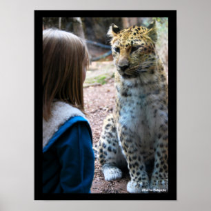 Leopard and Child Poster