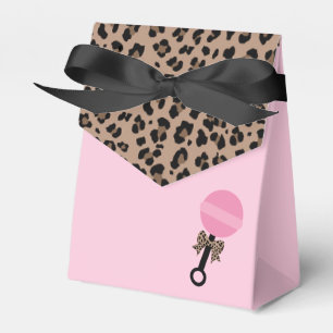 Leopard and Pink Baby Shower Favour Box