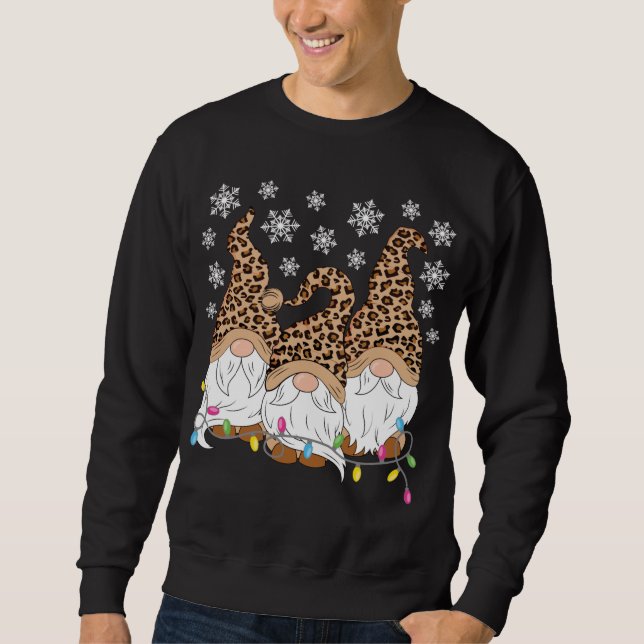 Leopard And Plaid Print Heart Valentine Gifts Love Sweatshirt (Front)