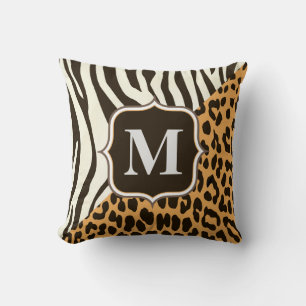Leopard and Zebra Cushion