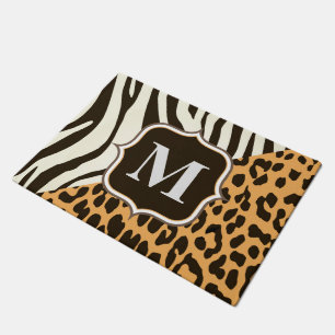 Leopard and Zebra Doormat