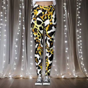 Leopard and Zebra Fur Print Pattern Leggings
